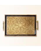 Plateau TPA9856 doré/noir - 50x29x3,5 cm