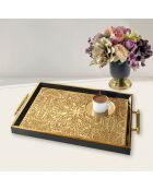 Plateau TPA9856 doré/noir - 50x29x3,5 cm