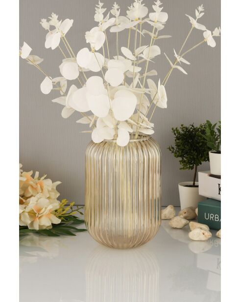 Vase Line D20B dorée - 10x20x10 cm