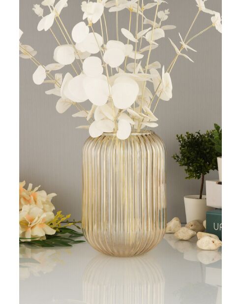 Vase Line D20B dorée - 10x20x10 cm