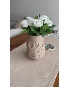 Vaso Winter House beige - H.20cm