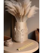 Vaso Winter House beige - H.20cm