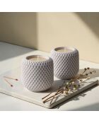 Set di candele bianche Hasır Mum - 2 pezzi