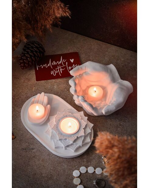 Set de velas blancas ERS1262 - 3 piezas