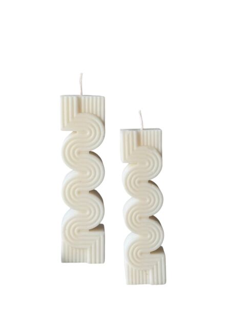 Glamour Candle 37ST witte kaarsenset - 2 stuks