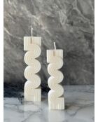 Glamour Candle 37ST set di candele bianche - 2 pezzi