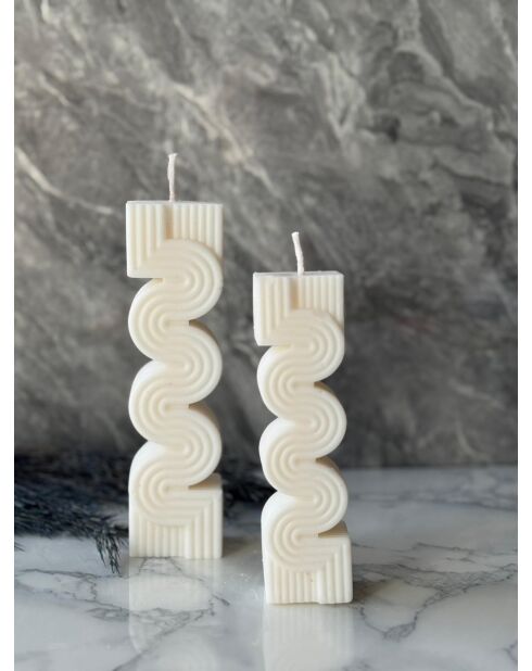 Glamour Candle 37ST witte kaarsenset - 2 stuks