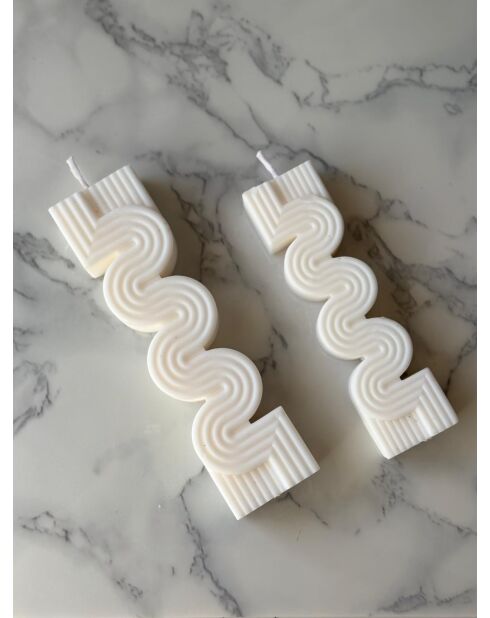 Glamour Candle 37ST witte kaarsenset - 2 stuks