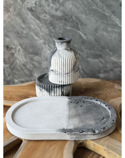 Glamour Candle 11ST grijs/witte kaarsenset - 3 stuks