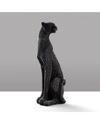 Objet décoratif Léopard noir - 15x15x45 cm