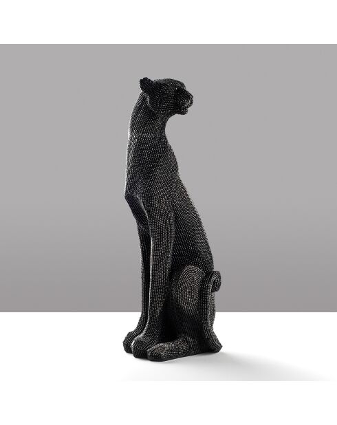 Objet décoratif Léopard noir - 15x15x45 cm