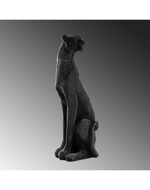 Objet décoratif Léopard noir - 15x15x45 cm