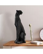 Objet décoratif Léopard noir - 15x15x45 cm