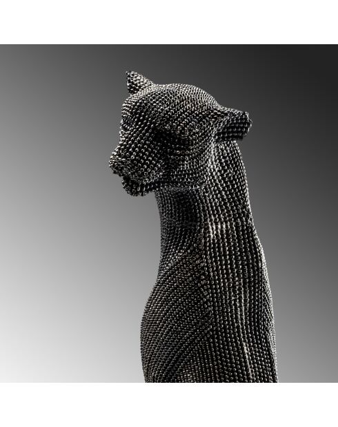 Objet décoratif Léopard noir - 15x15x45 cm