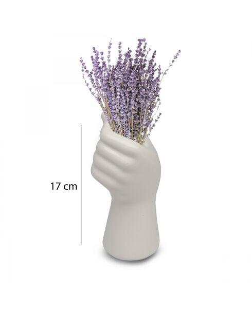 Vase HMY-6404 blanche - H.17cm