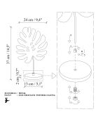 Objet décoratif DM-006-A cuivre/noir - 37x24x13 cm