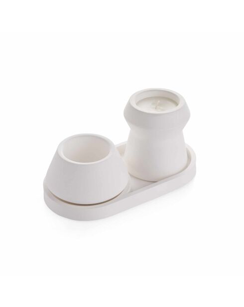 Set de velas blancas Threeda - 3 piezas