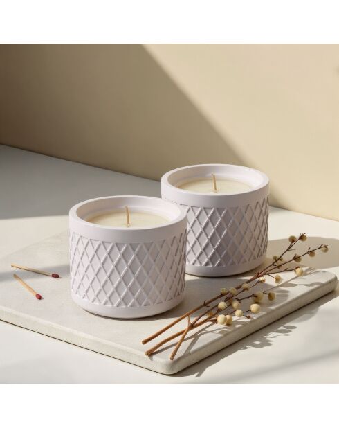 Set di candele bianche Bakleda - 2 pezzi