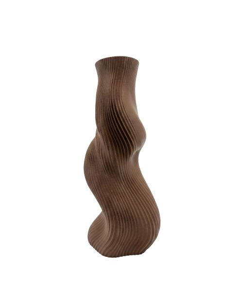 Vase Decorative Wave brune - H.23cm