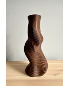 Vase Decorative Wave brune - H.23cm