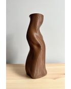Vase Decorative Wave brune - H.23cm