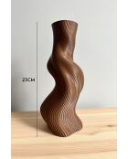 Vase Decorative Wave brune - H.23cm