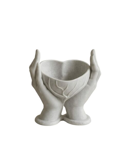 Objet décoratif Heart blanc - 16,5x12,5x17,5 cm