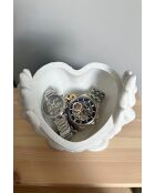 Objet décoratif Heart blanc - 16,5x12,5x17,5 cm