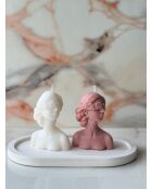 Glamour Candle 44ST Kerzenset rosa/weiß, 3-teilig