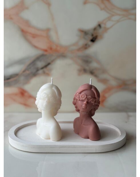 Glamour Candle 44ST roze/witte kaarsenset - 3 stuks