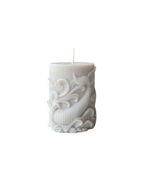 Vela blanca Glamour Candle 10M - 6x10x6 cm