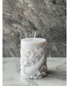 Vela blanca Glamour Candle 10M - 6x10x6 cm