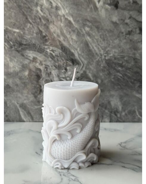 Vela blanca Glamour Candle 10M - 6x10x6 cm