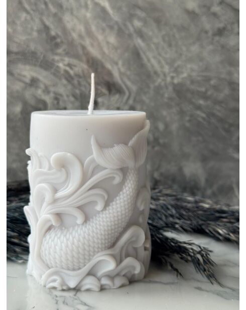 Vela blanca Glamour Candle 10M - 6x10x6 cm