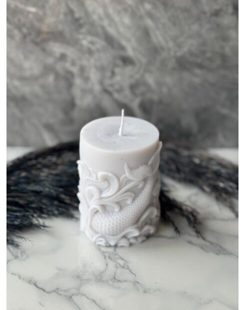 Vela blanca Glamour Candle 10M - 6x10x6 cm