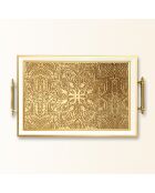 TPB9856 goud/wit dienblad - 50x29x3,5 cm