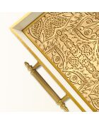 TPB9856 goud/wit dienblad - 50x29x3,5 cm