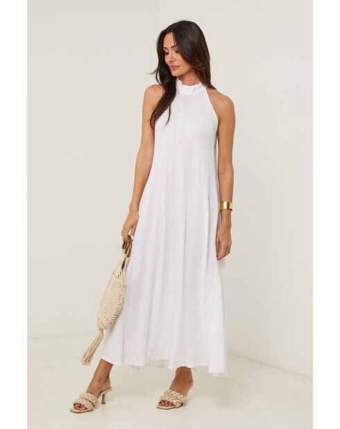 Robe 100% lin Thaïs blanche