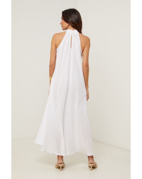 Robe 100% lin Thaïs blanche