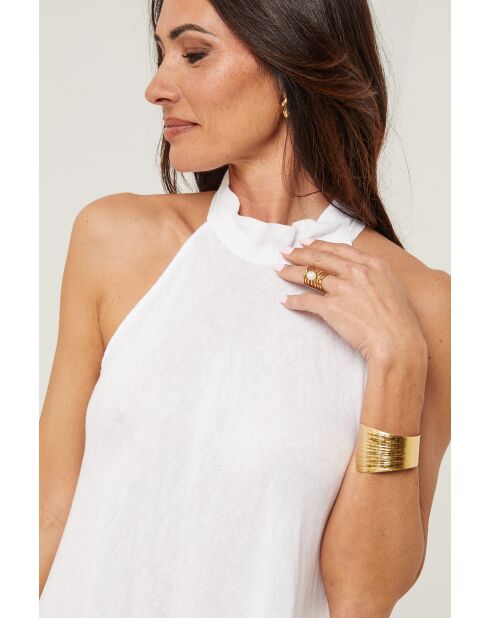 Robe 100% lin Thaïs blanche