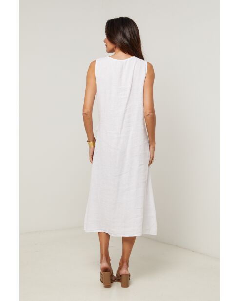 Robe 100% lin Zoé blanche