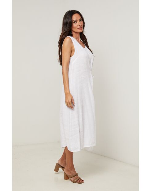 Robe 100% lin Zoé blanche