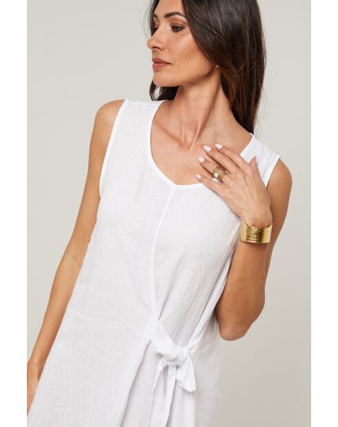 Robe 100% lin Zoé blanche