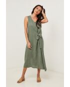 Robe 100% lin Zoé kaki