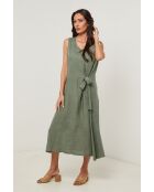 Robe 100% lin Zoé kaki