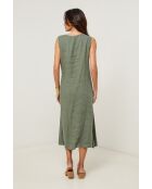 Robe 100% lin Zoé kaki