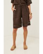 Short 100% lin Mila choco