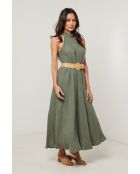 Robe 100% lin Thaïs kaki