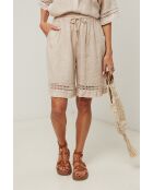 Short 100% lin Mila beige