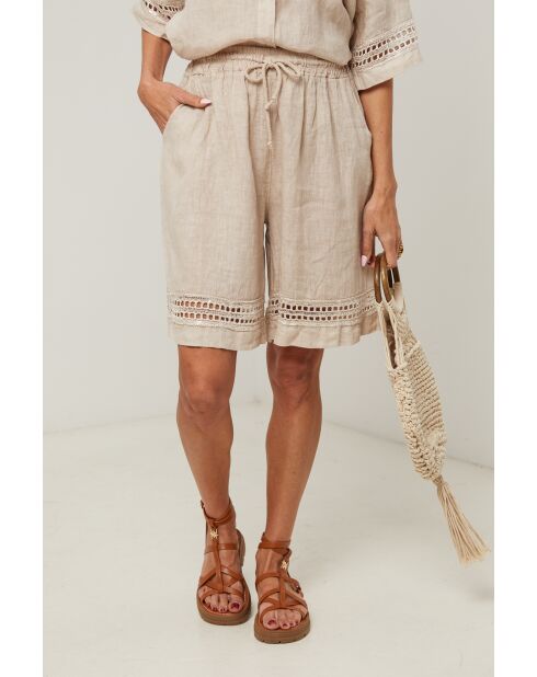 Short 100% lin Mila beige